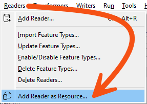 Readers > Add Reader as a Resource